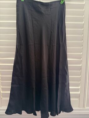 MNG Elegant Women's Long Black Skirt - Classic A-Line
